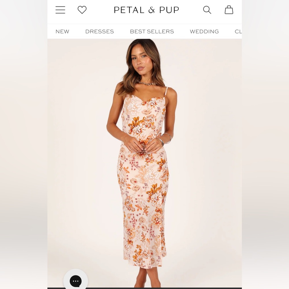 Petal & Pup Pink Floral Midi Dress